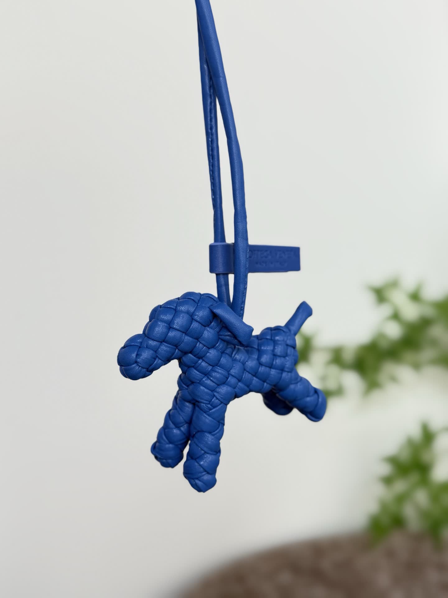 Bottega Veneta Blue Leather Horse Charm